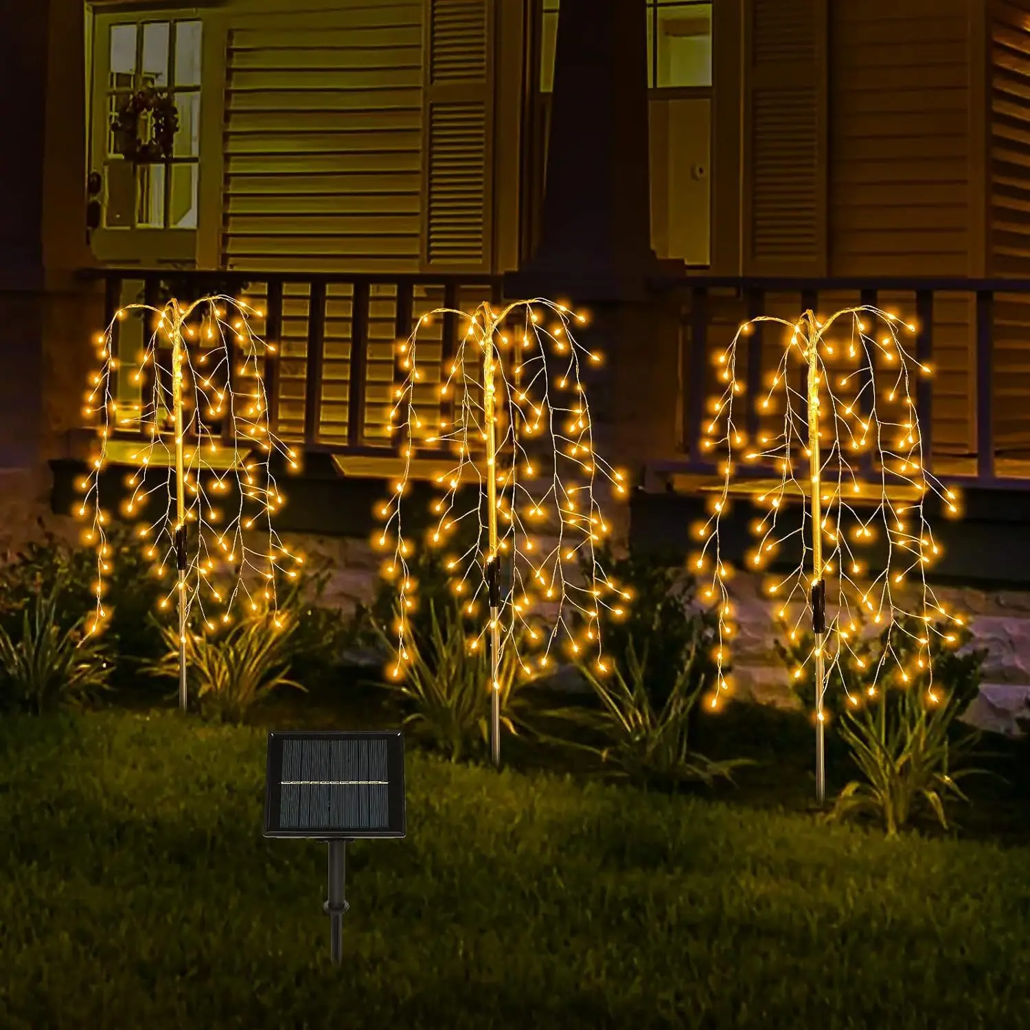 Outdoor Power Stake - Solar Powered 3D Firecracker Firework LED