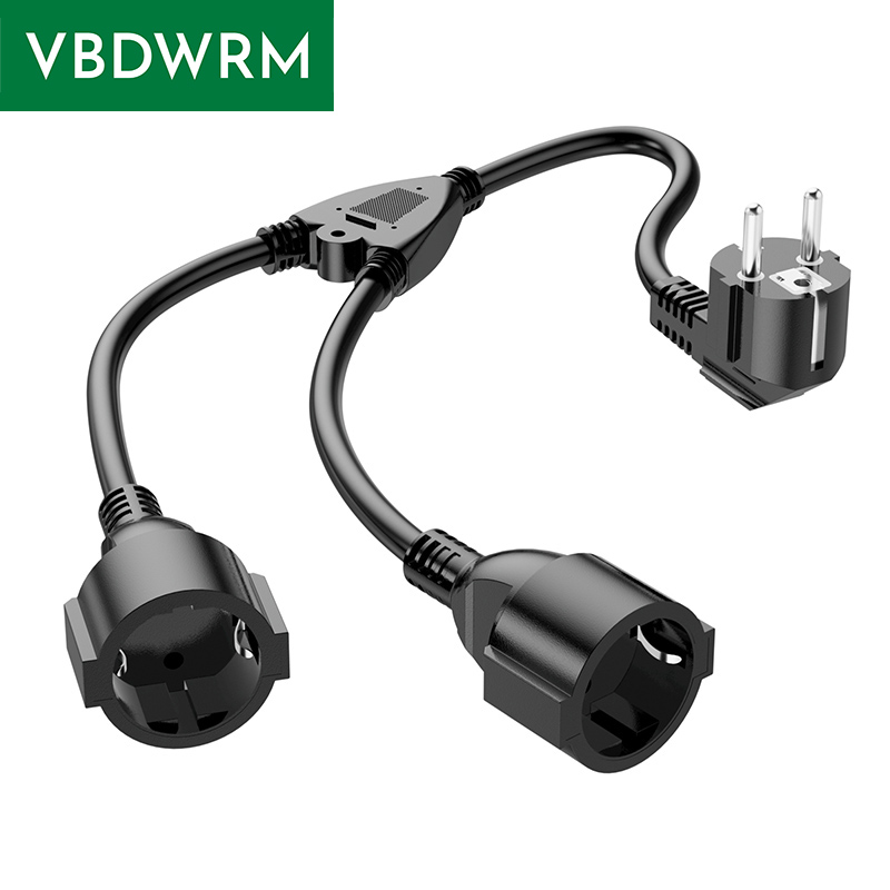Extension Cord Outdoor - EU Power Splitter Cord 1X2 European