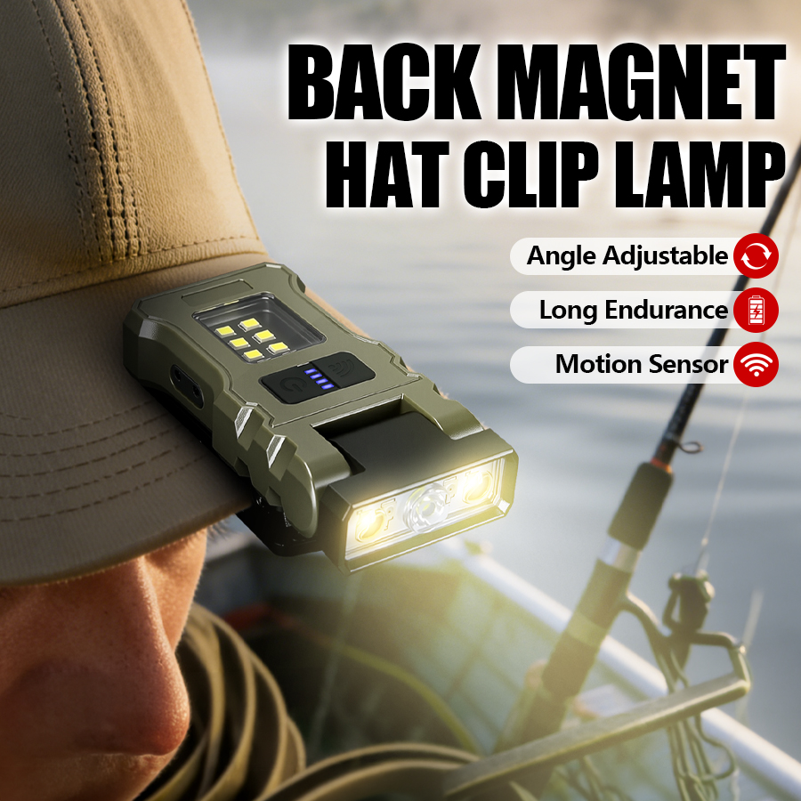 Outdoor Usb Power Bank - 400LM USB C Headlamp,Magnetic Clip-on Rechargeable