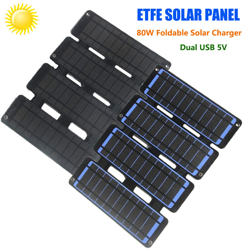 Foldable Solar Panel 80W ETFE  - Outdoor Usb Power Bank review and price