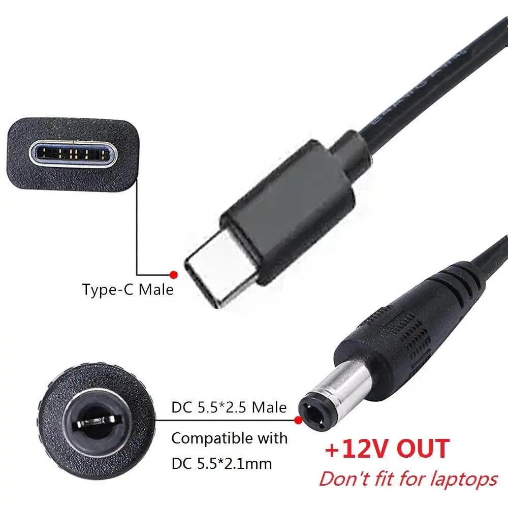 USB C to DC 5.5mm X 2.5mm Powe - Outdoor Power Supply 12V review and price