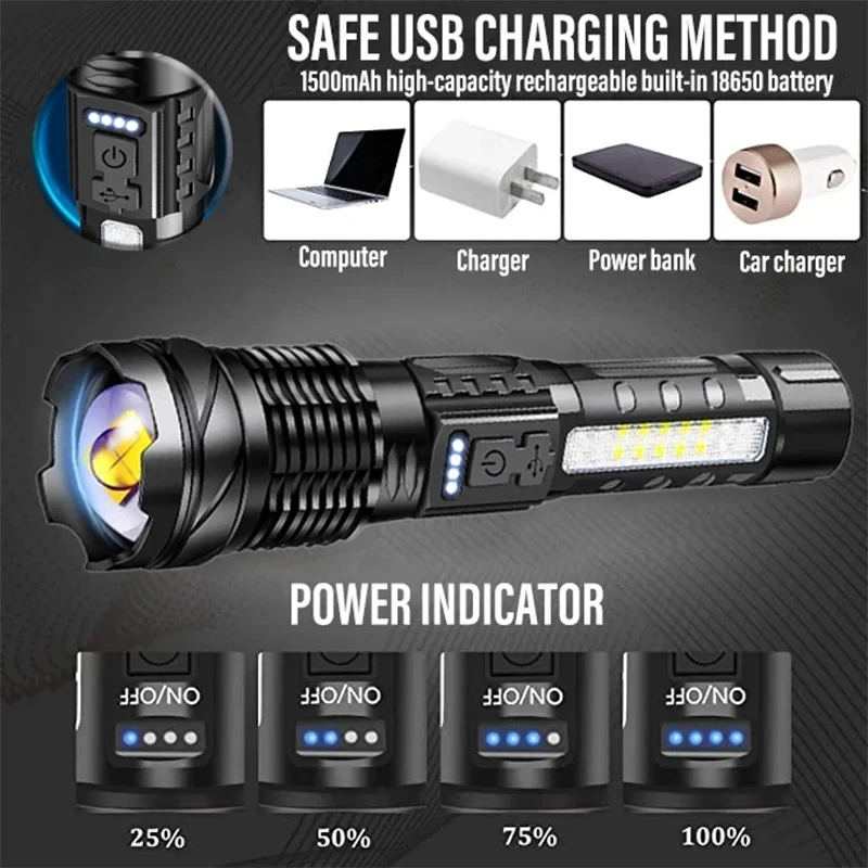 Powerful LED Flashlight Rechar - Outdoor Power Lights review and price