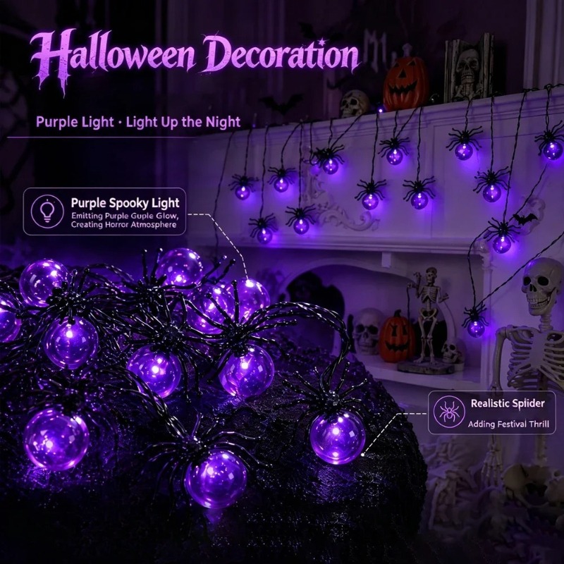 Battery Powered Spider LED Str - Outdoor Power Lights review and price