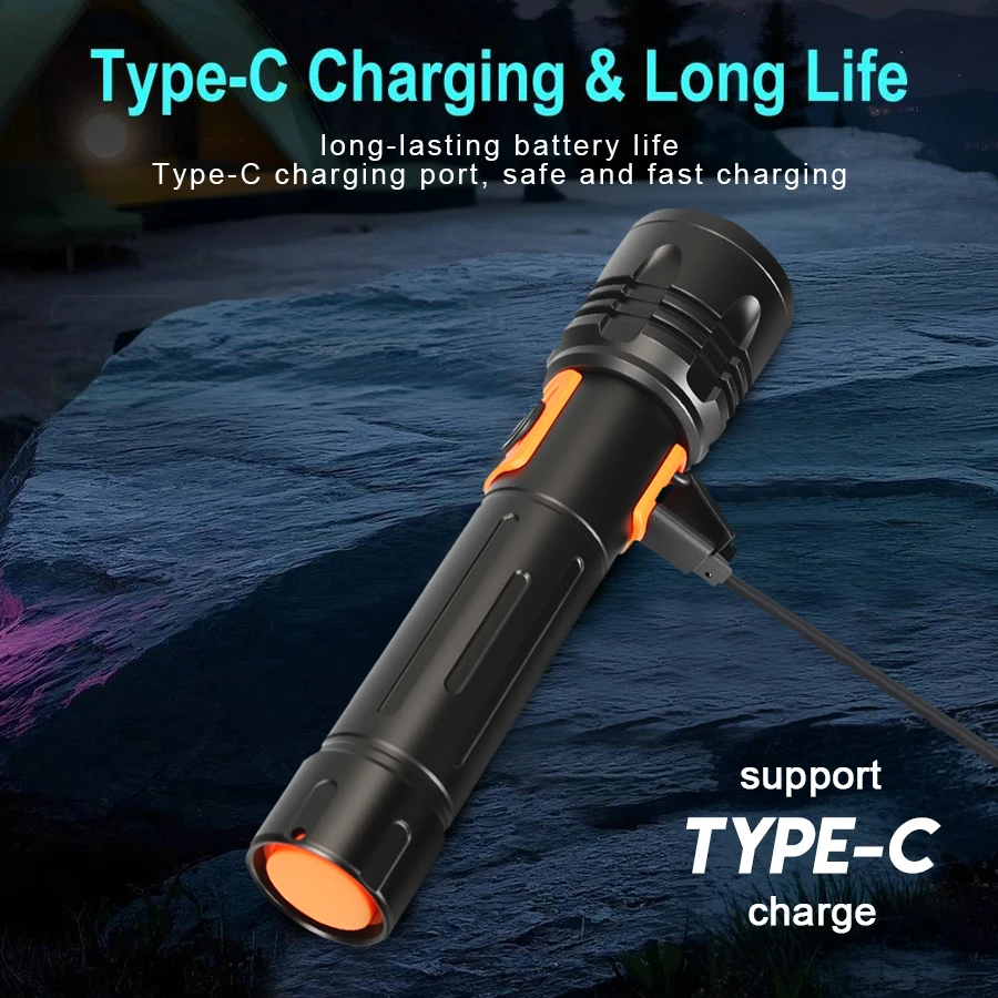 High Power LED Flashlight USB  - Outdoor Power Lights review and price