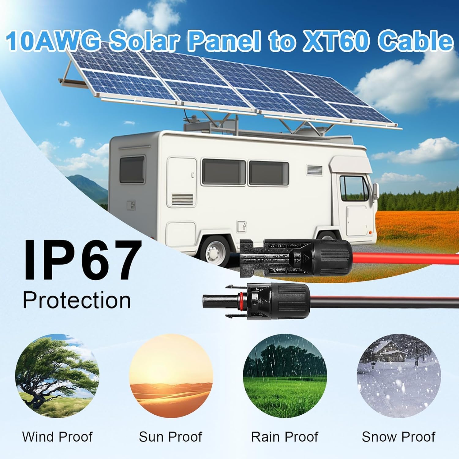 Solar Connector to XT60 Cable  - Extension Cord Outdoor review and price