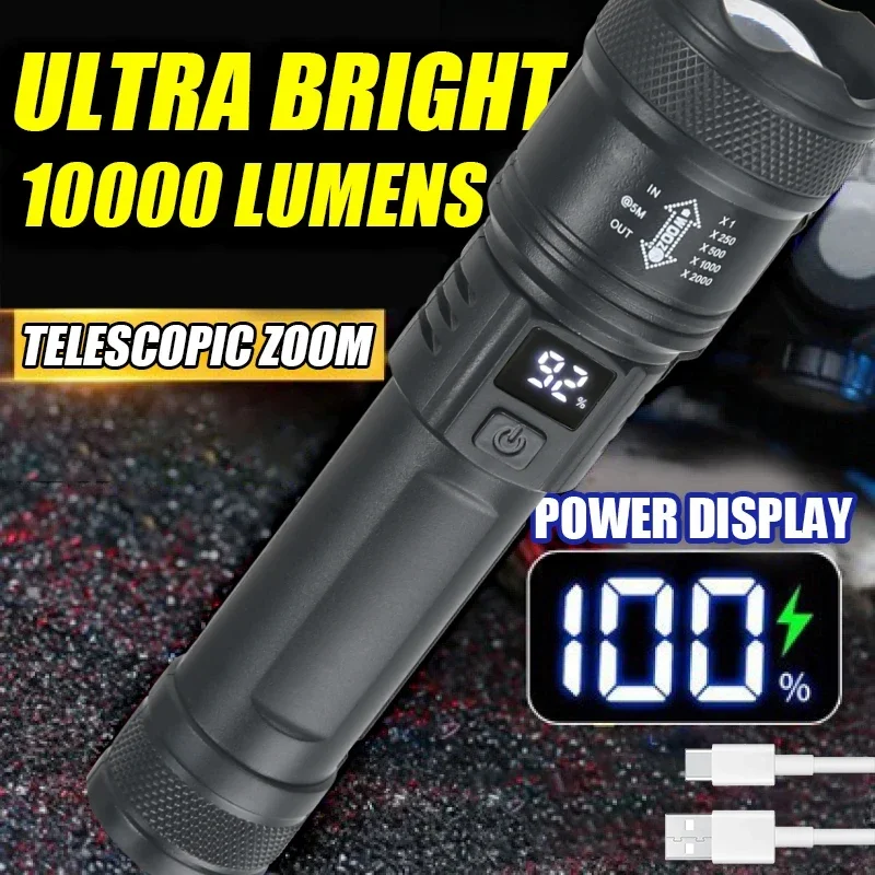 9900LM Powerful LED Flashlight - Outdoor Usb Power Bank review and price
