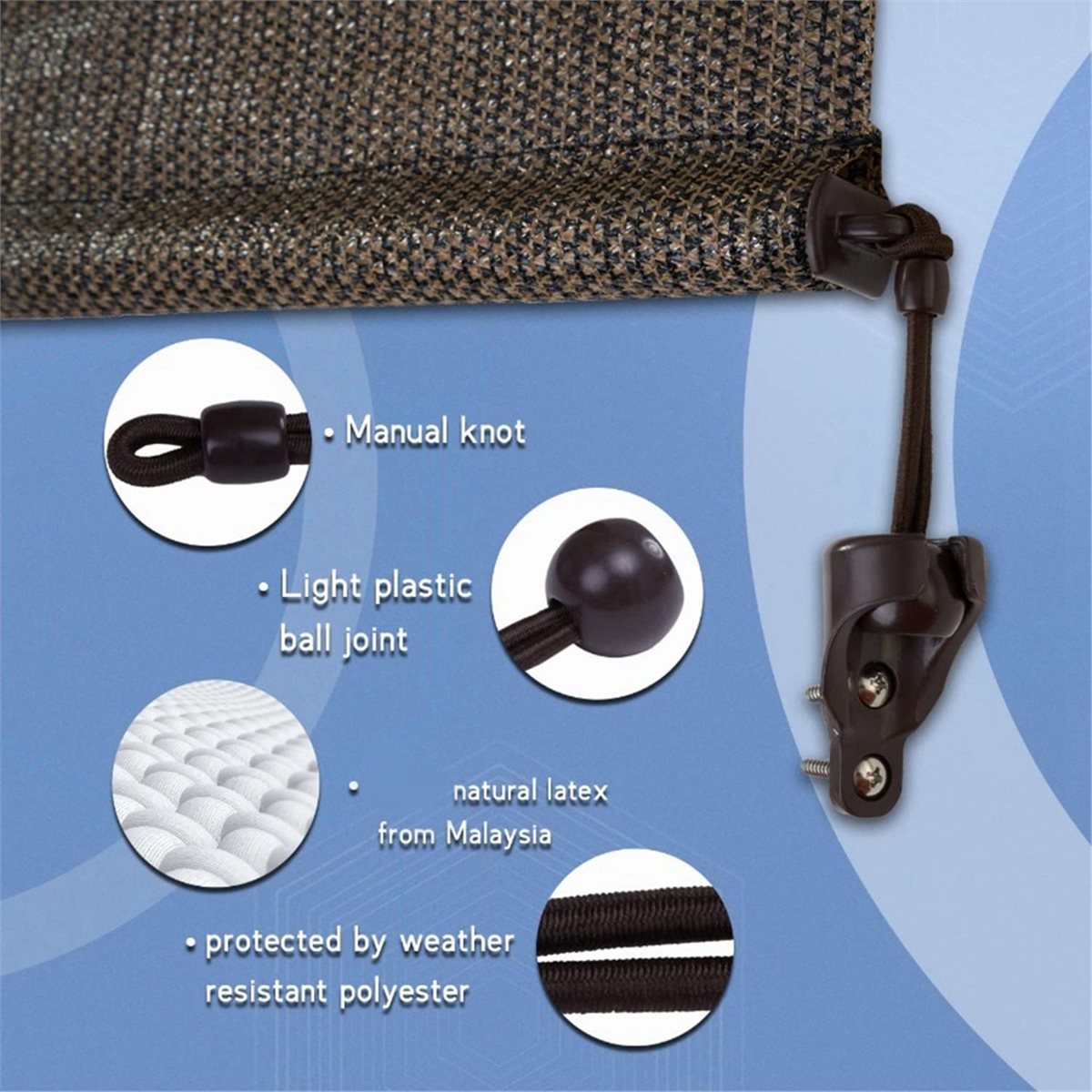 Sun Shading Bungee Kit & End C - Outdoor Power Blinds review and price