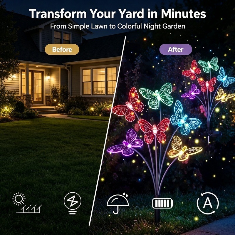 Solar Powered Butterfly Lights - Outdoor Power Lights review and price