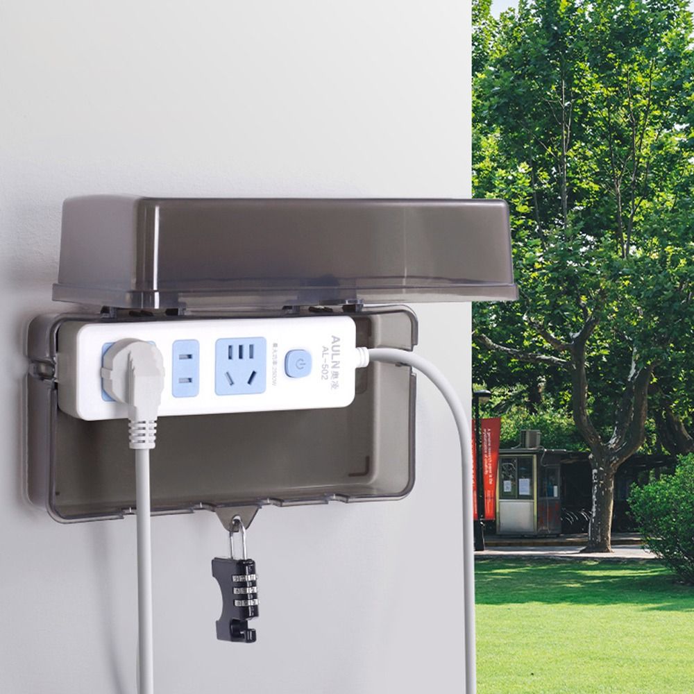 Portable Plastic Plug Box Anti - Extension Cord Outdoor review and price