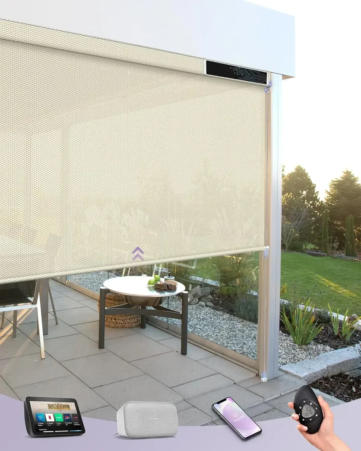 Motorized Outdoor Shades for P - Outdoor Power Blinds review and price