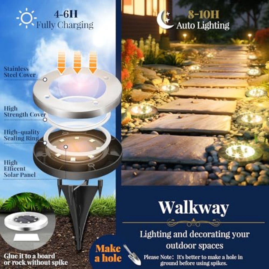 Solar Ground Lights Solar Ligh - Outdoor Power Lights review and price