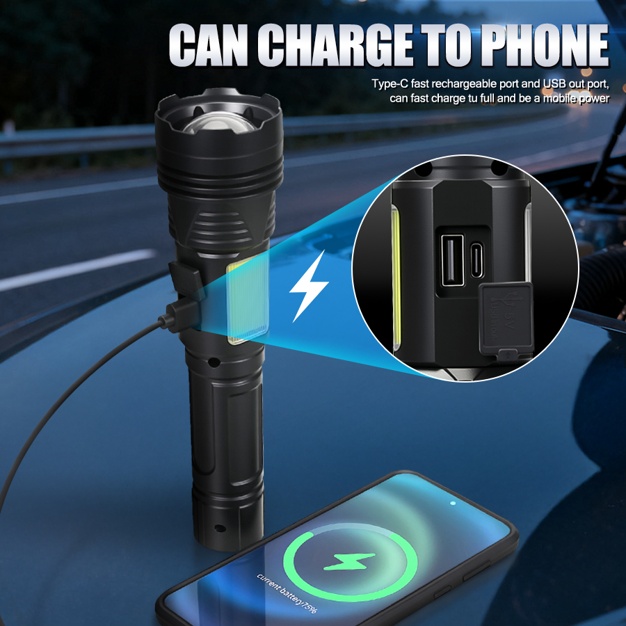 Powerful LED Handheld Flashlig - Outdoor Usb Power Bank review and price